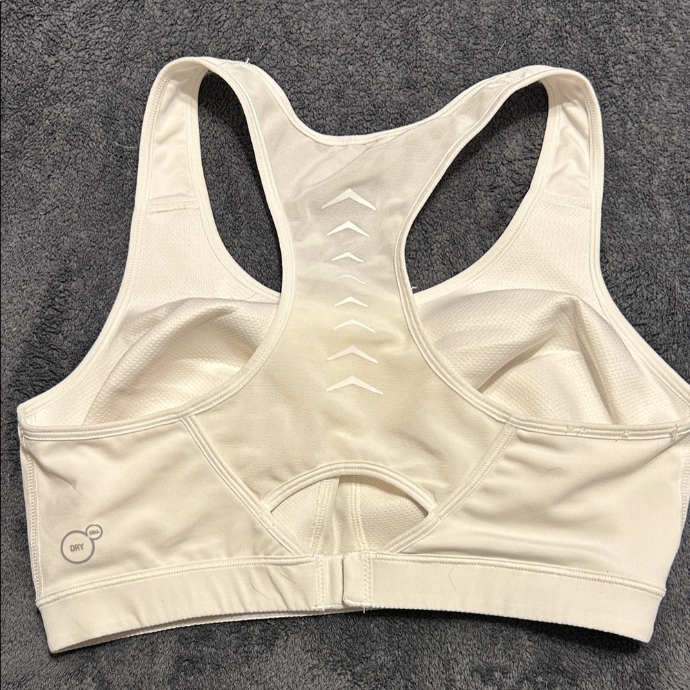 Puma White Racerback Performance Sports Bra - Picture 2 of 2